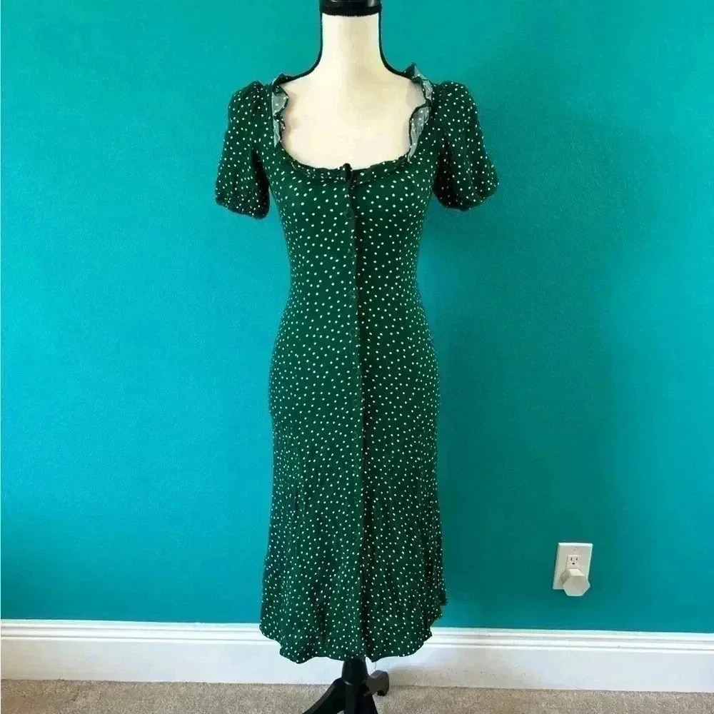 Reformation Basin Midi Dress in Rosemary in size 0